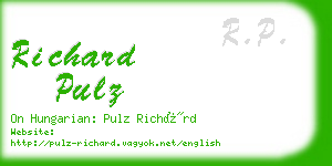 richard pulz business card